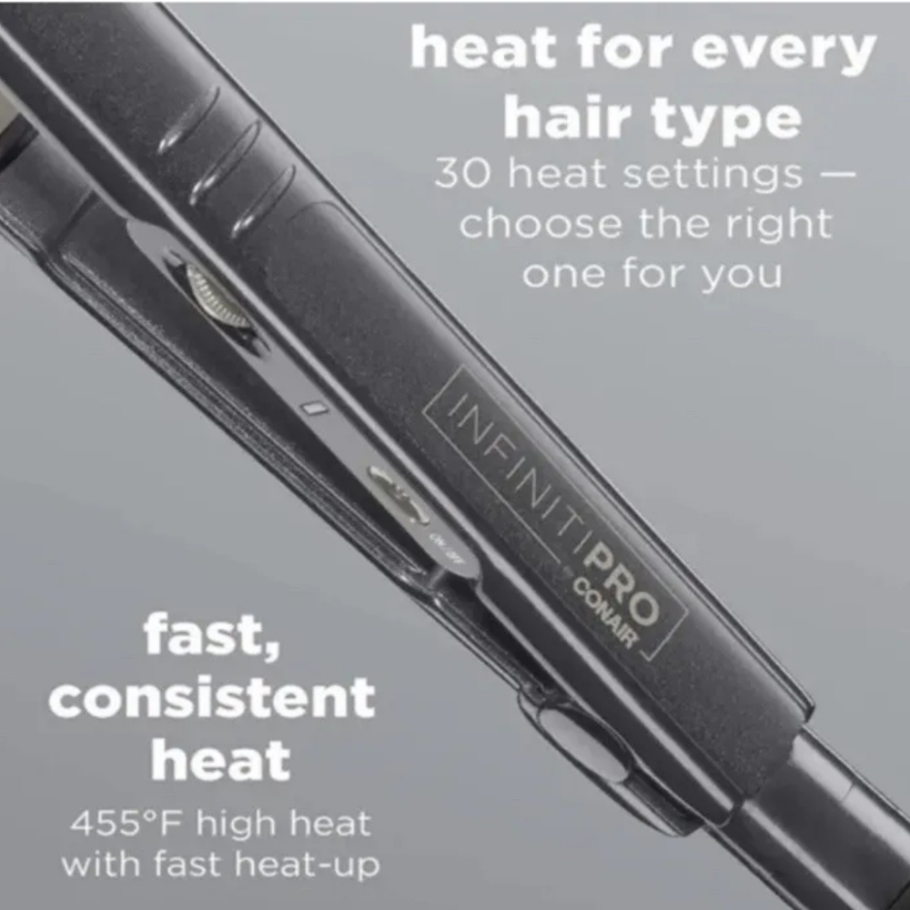 Infinitipro Conair 1-inch Tourmaline Ceramic Flat Iron